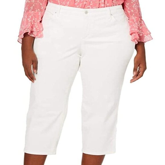 Charter Club Tummy Slimming White Bristo Capri 22W - Picture 3 of 4